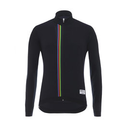 SANTINI χειμερινές μακρυμάνικες φανέλες - UCI RAINBOW WINTER - μαύρο